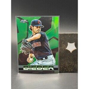 2021 Topps Fire Shane Bieber Green Foil Parallel #099/199